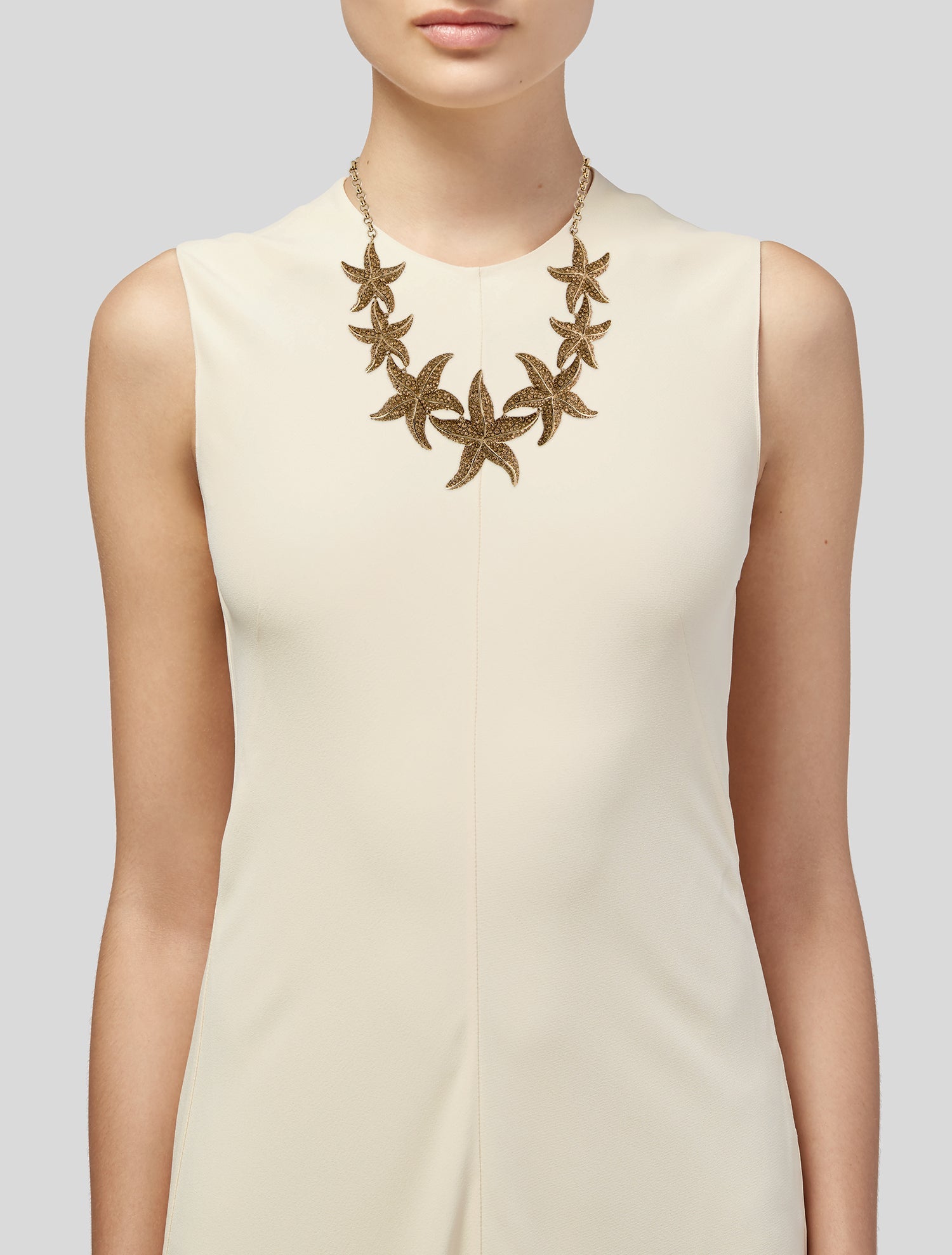 Roberto Cavalli Crystal Sea Life Star Fish Collar Necklace