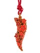 Roberto Cavalli Enamel & Crystal Floral Horn Necklace