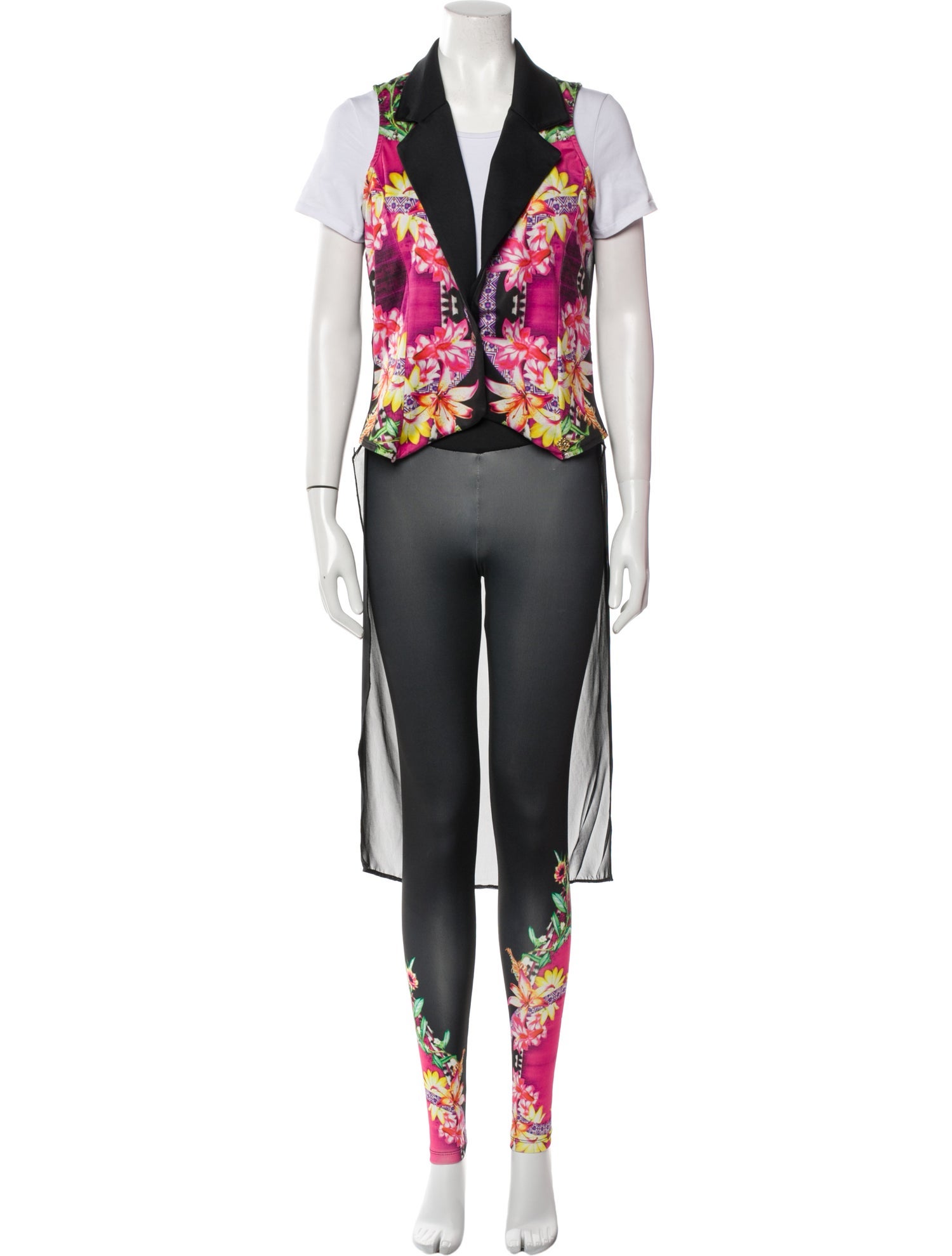 Roberto Cavalli Floral Print Pant Set