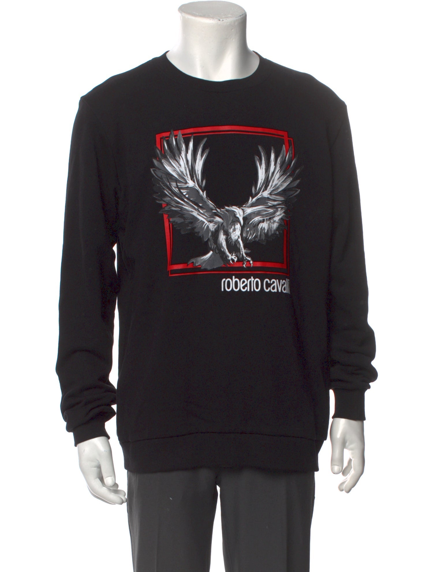 Roberto Cavalli Graphic Print Crew Neck Pullover