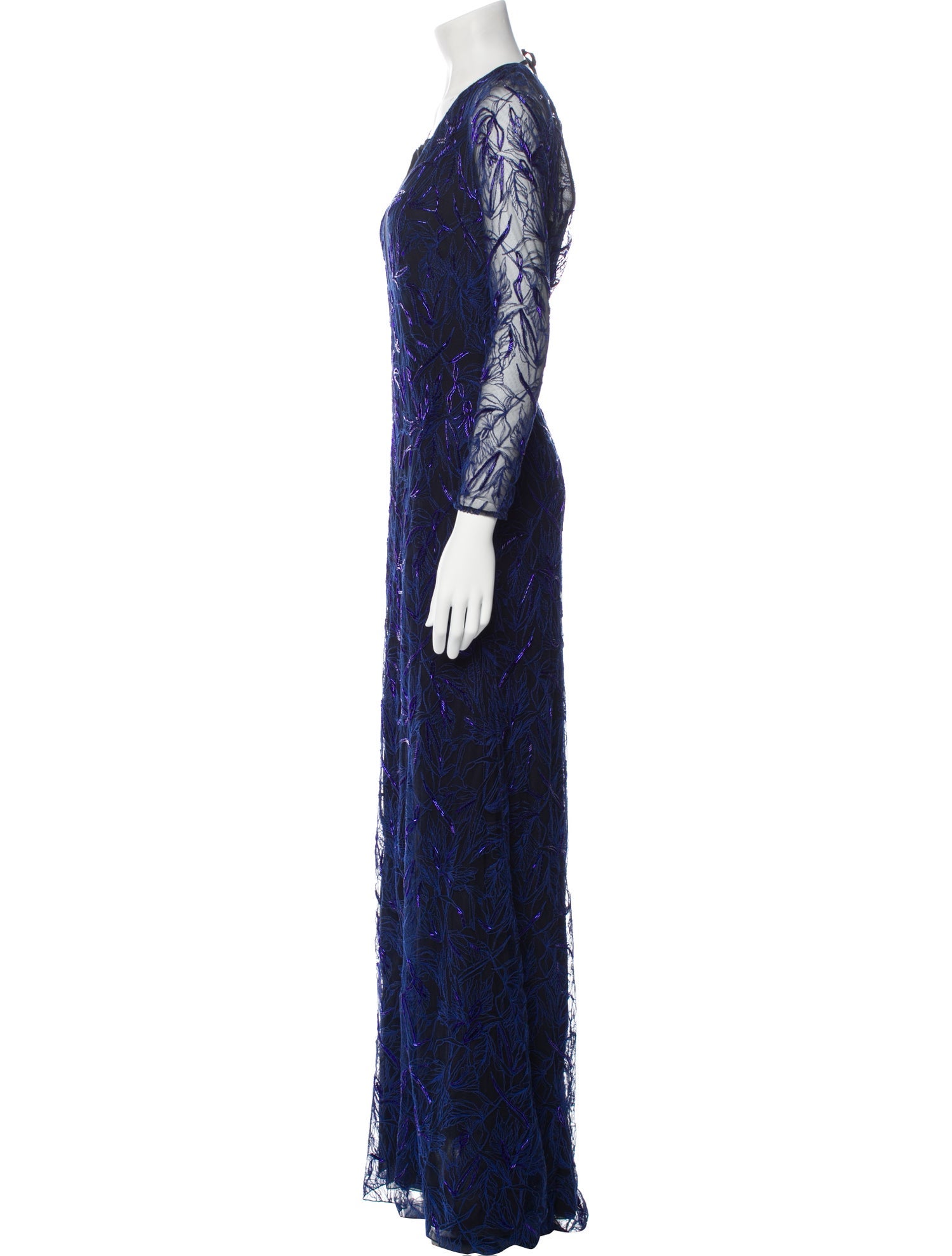 Roberto Cavalli Lace Pattern Long Dress w/ Tags