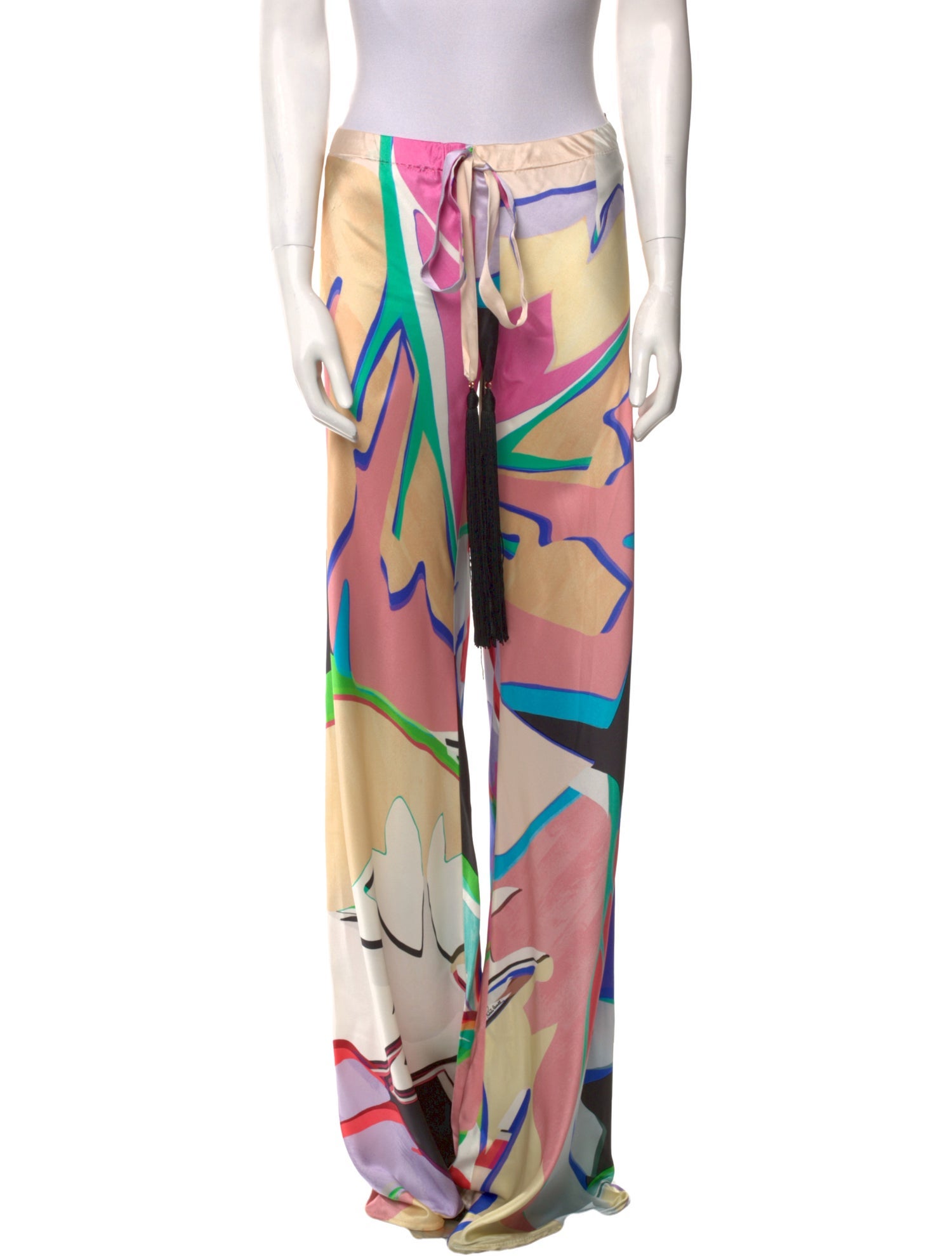 Roberto Cavalli Silk Wide Leg Pants w/ Tags