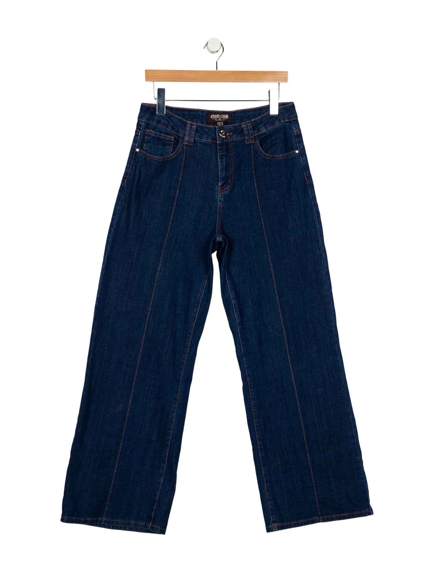 Roberto Cavalli High-Rise Straight Leg Jeans