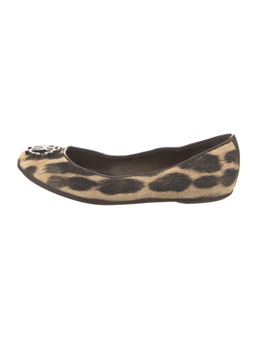 Roberto Cavalli Tweed Animal Print Ballet Flats