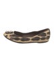 Roberto Cavalli Tweed Animal Print Ballet Flats