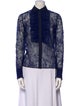Roberto Cavalli Lace Pattern Long Sleeve Button-Up Top
