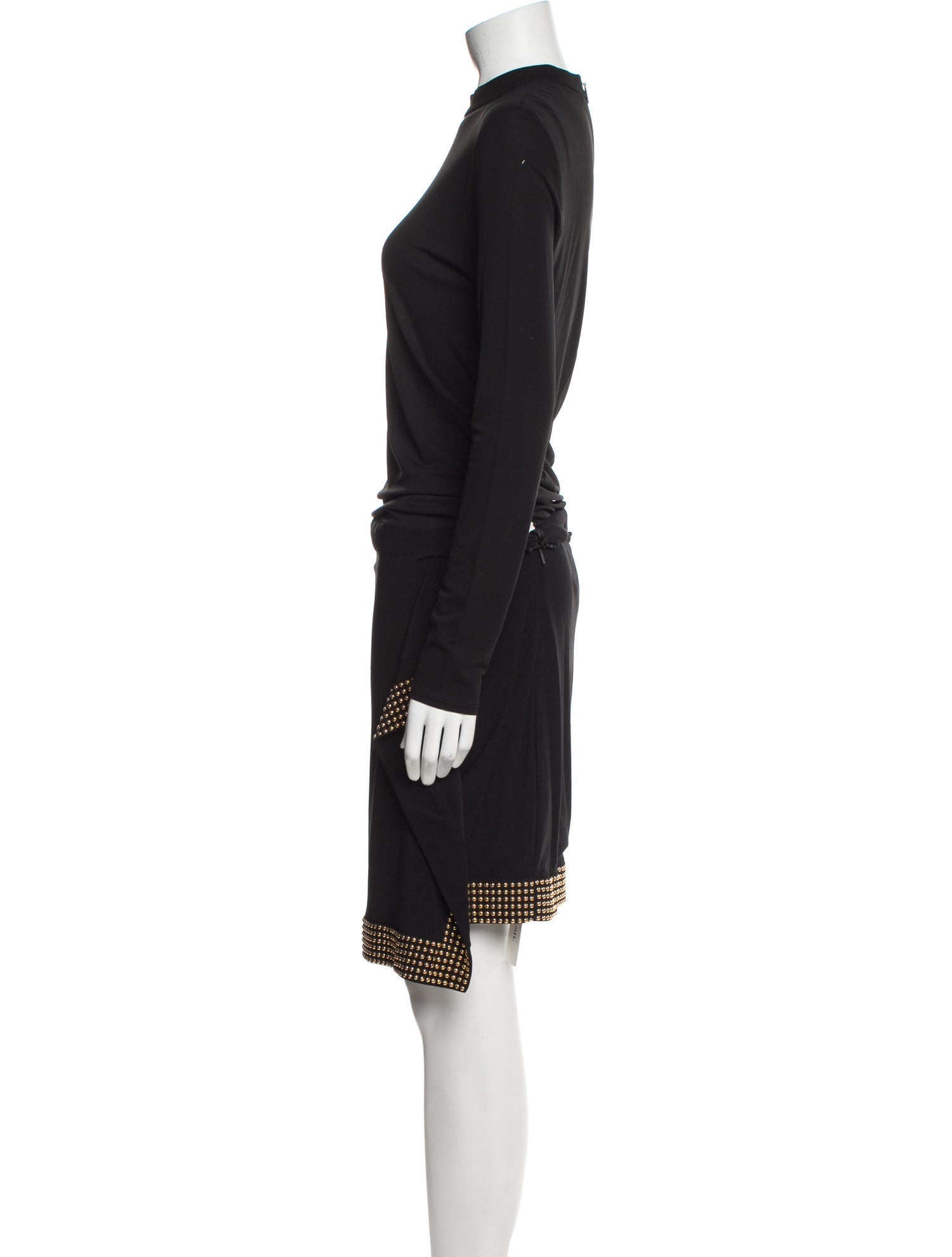 Roberto Cavalli Mock Neck Midi Length Dress