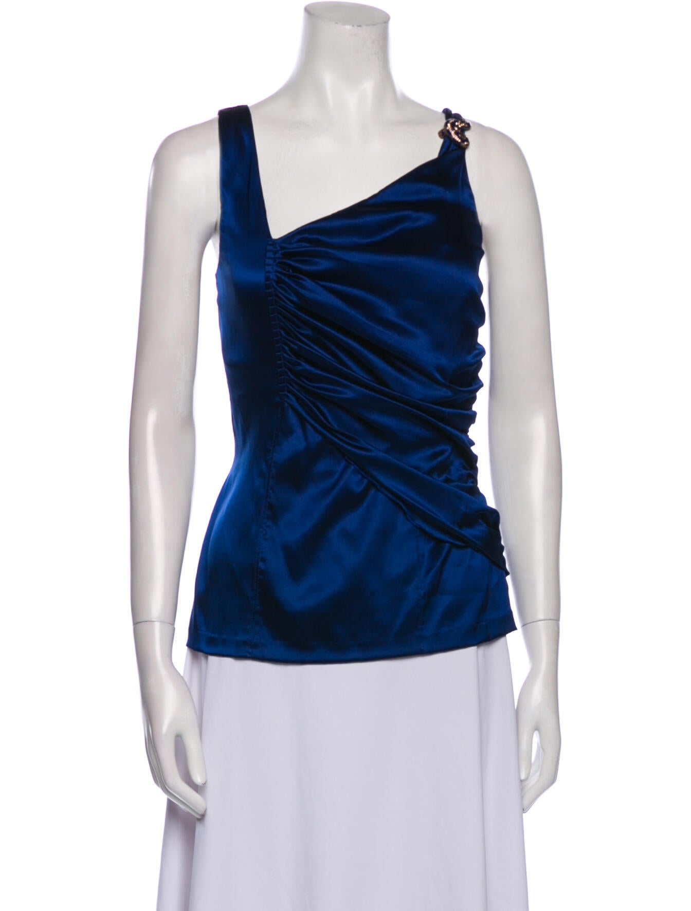 Roberto Cavalli Asymmetrical Sleeveless Top