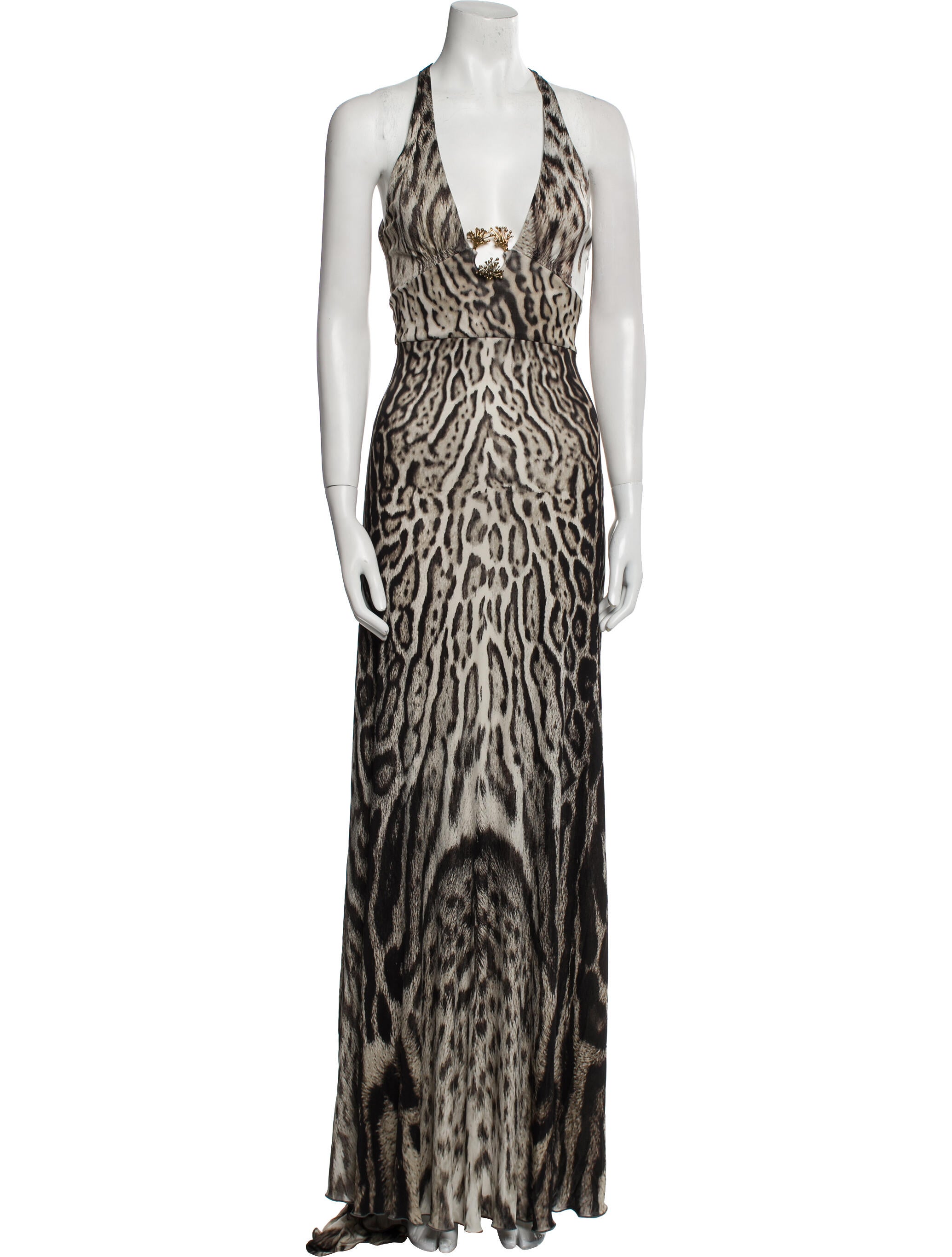 Roberto Cavalli Animal Print Long Dress