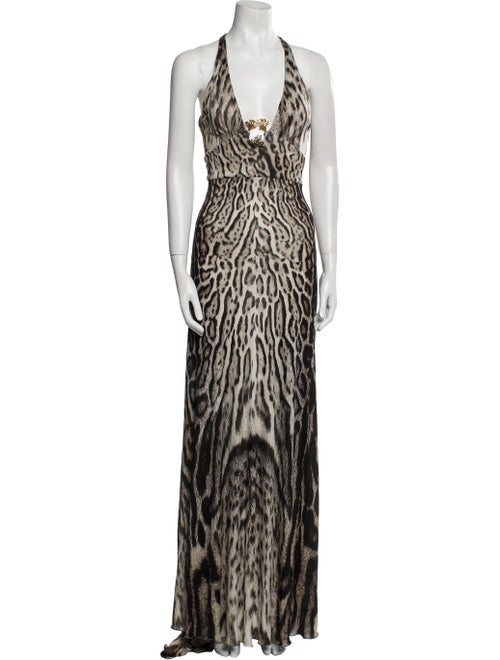 Roberto Cavalli Animal Print Long Dress