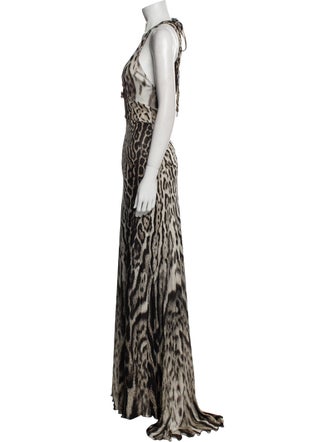 Roberto Cavalli Animal Print Long Dress