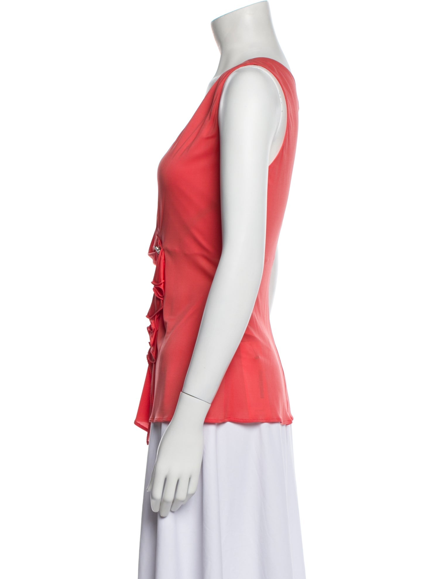 Roberto Cavalli V-Neck Sleeveless Blouse