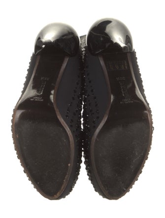 Roberto Cavalli Neoprene Crystal Embellishments Boots