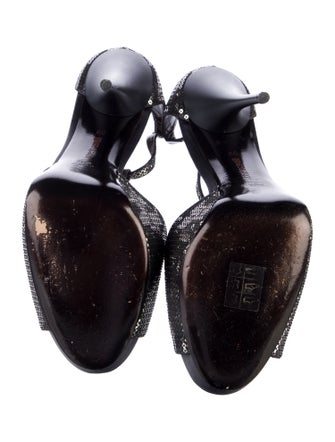 Roberto Cavalli Sequins Sequin Embellishments T-Strap Sandals