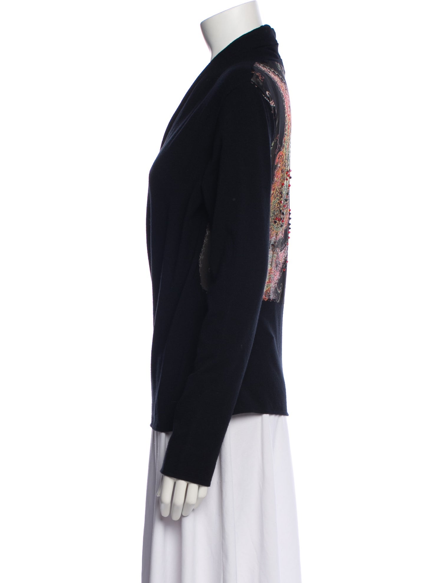 Roberto Cavalli V-Neck Long Sleeve Sweatshirt
