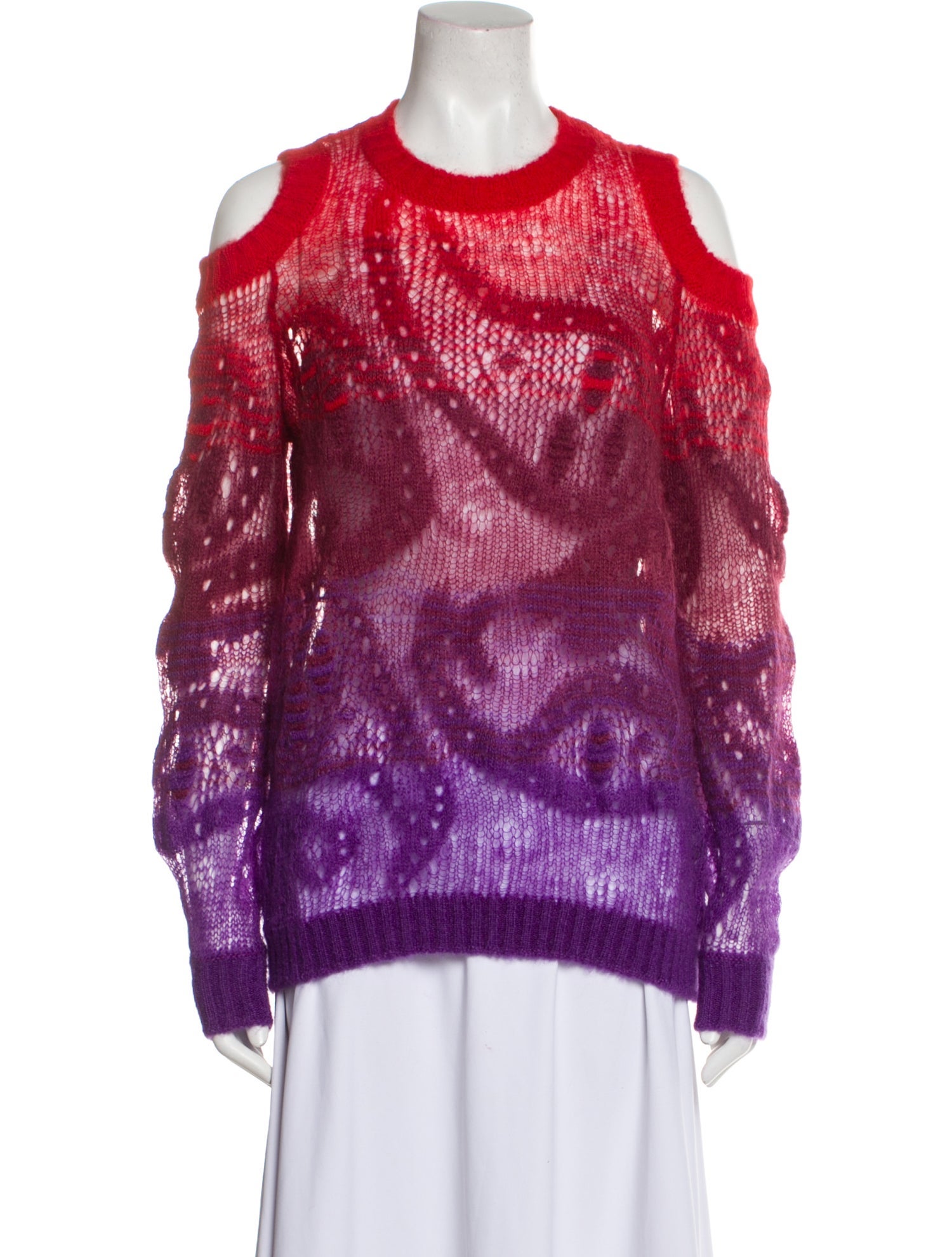 Roberto Cavalli Mohair Tie-Dye Print Sweater