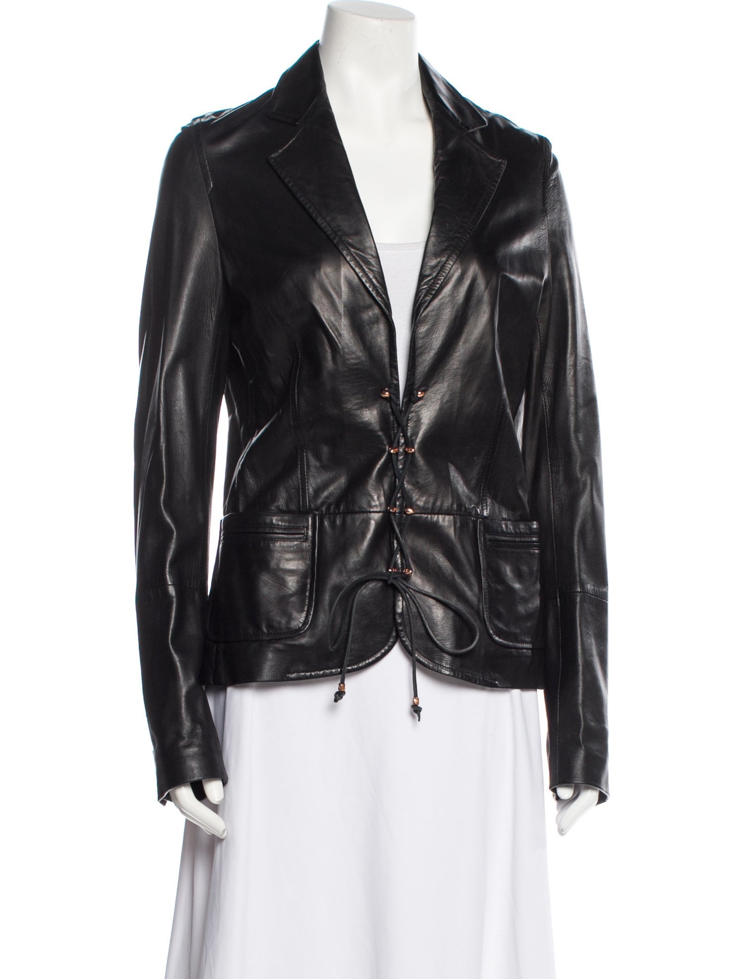 Roberto Cavalli Leather Blazer