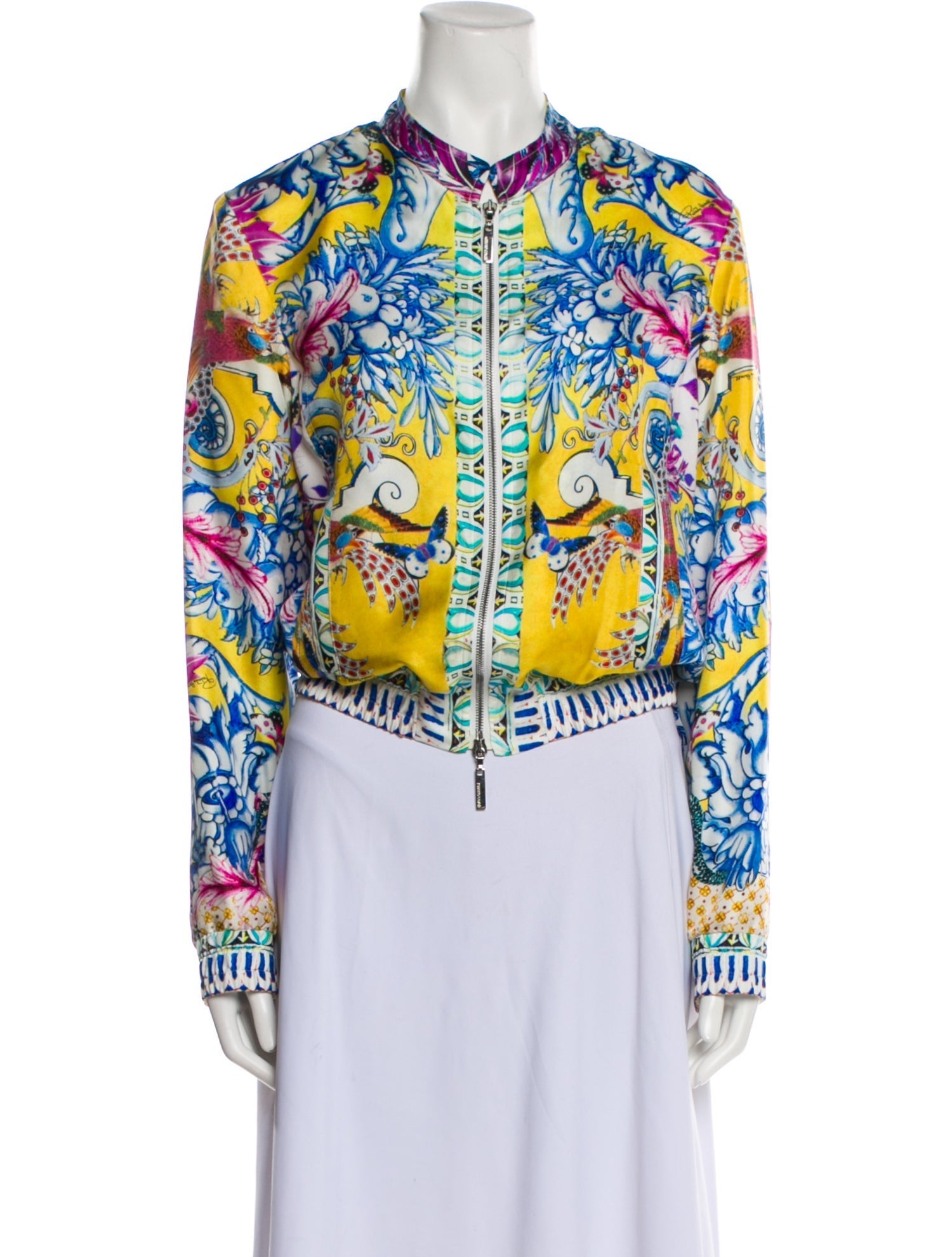 Roberto Cavalli Silk Printed Evening Jacket w/ Tags