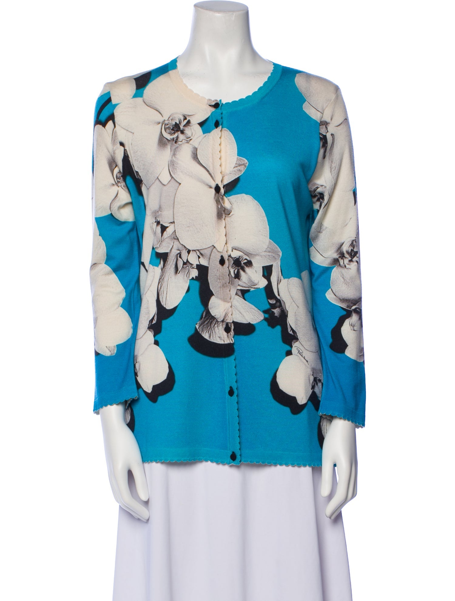 Roberto Cavalli Cashmere Graphic Print Sweater
