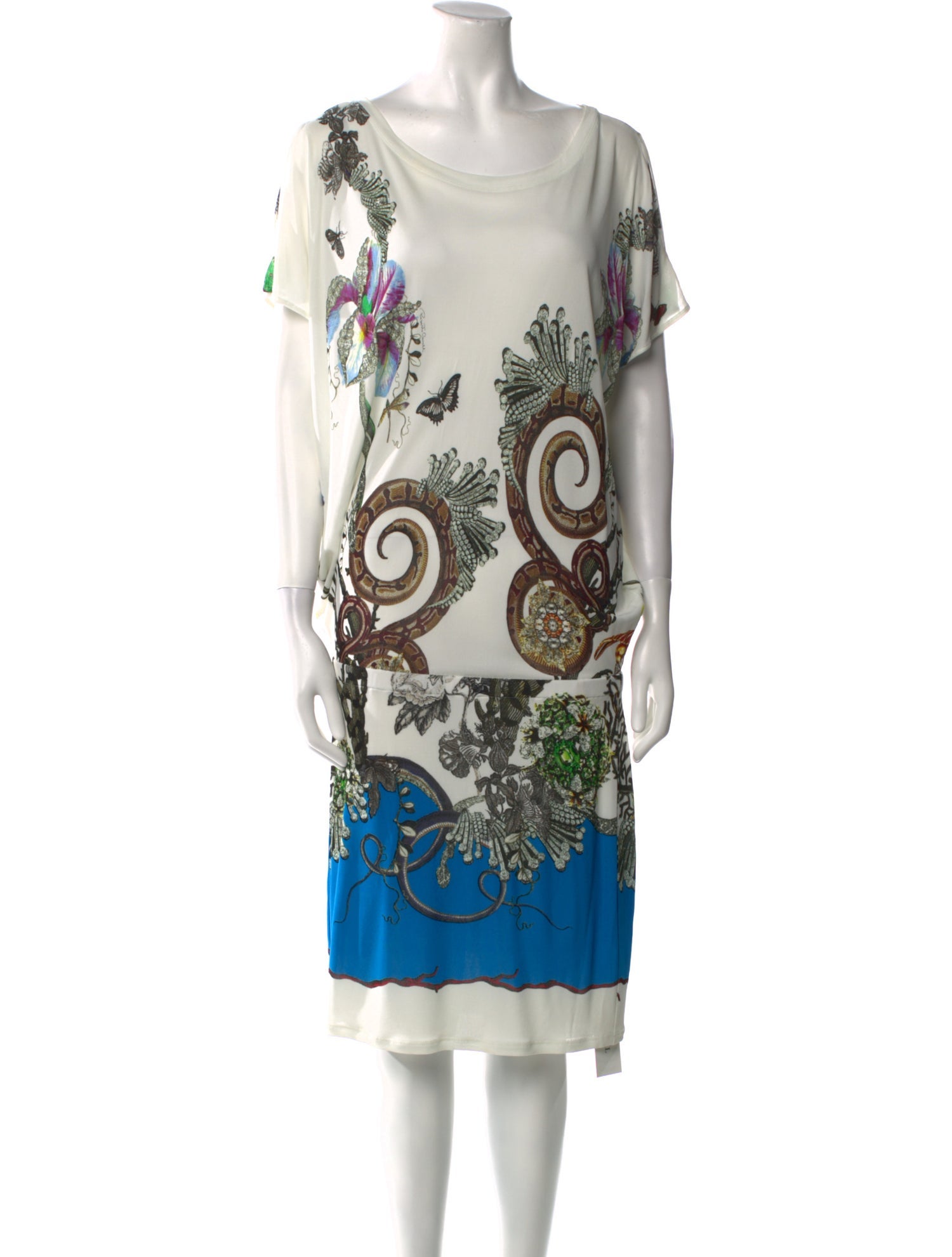 Roberto Cavalli Printed Knee-Length Dress