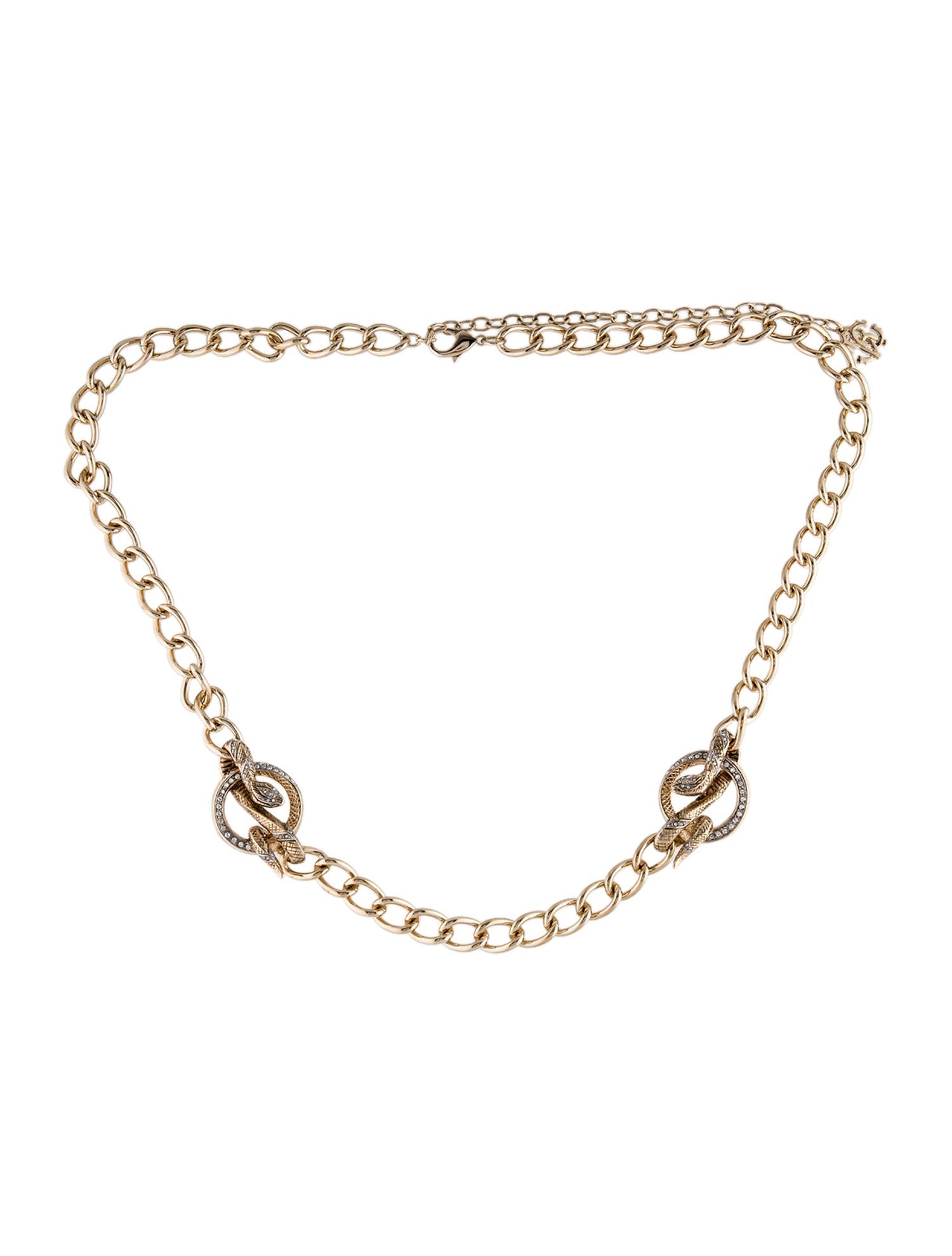 Roberto Cavalli Skinny Metal Waist Belt