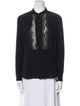 Roberto Cavalli Silk Crew Neck Button-Up Top