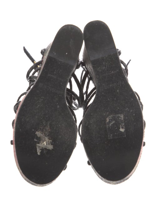 Roberto Cavalli Leather Floral Print Espadrilles