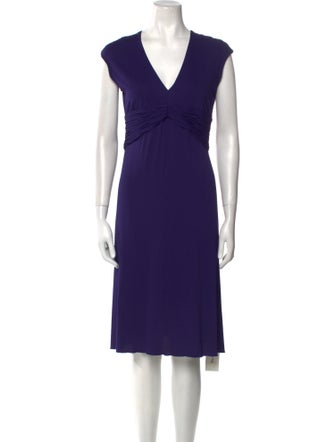 Roberto Cavalli V-Neck Knee-Length Dress