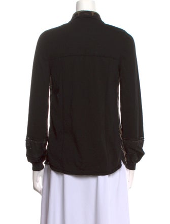 Roberto Cavalli Silk Printed Button-Up Top