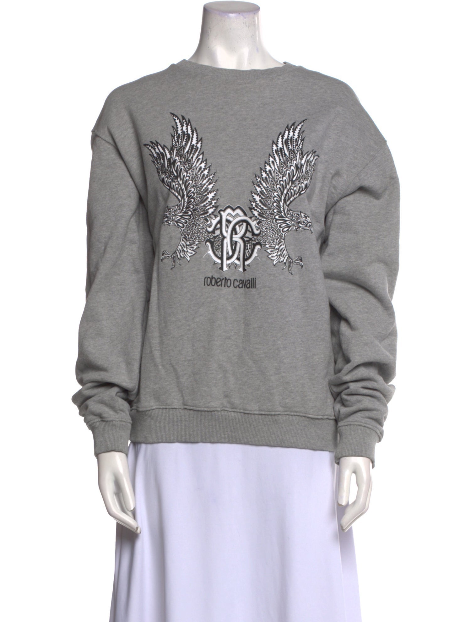 Roberto Cavalli Graphic Print Crew Neck Sweatshirt