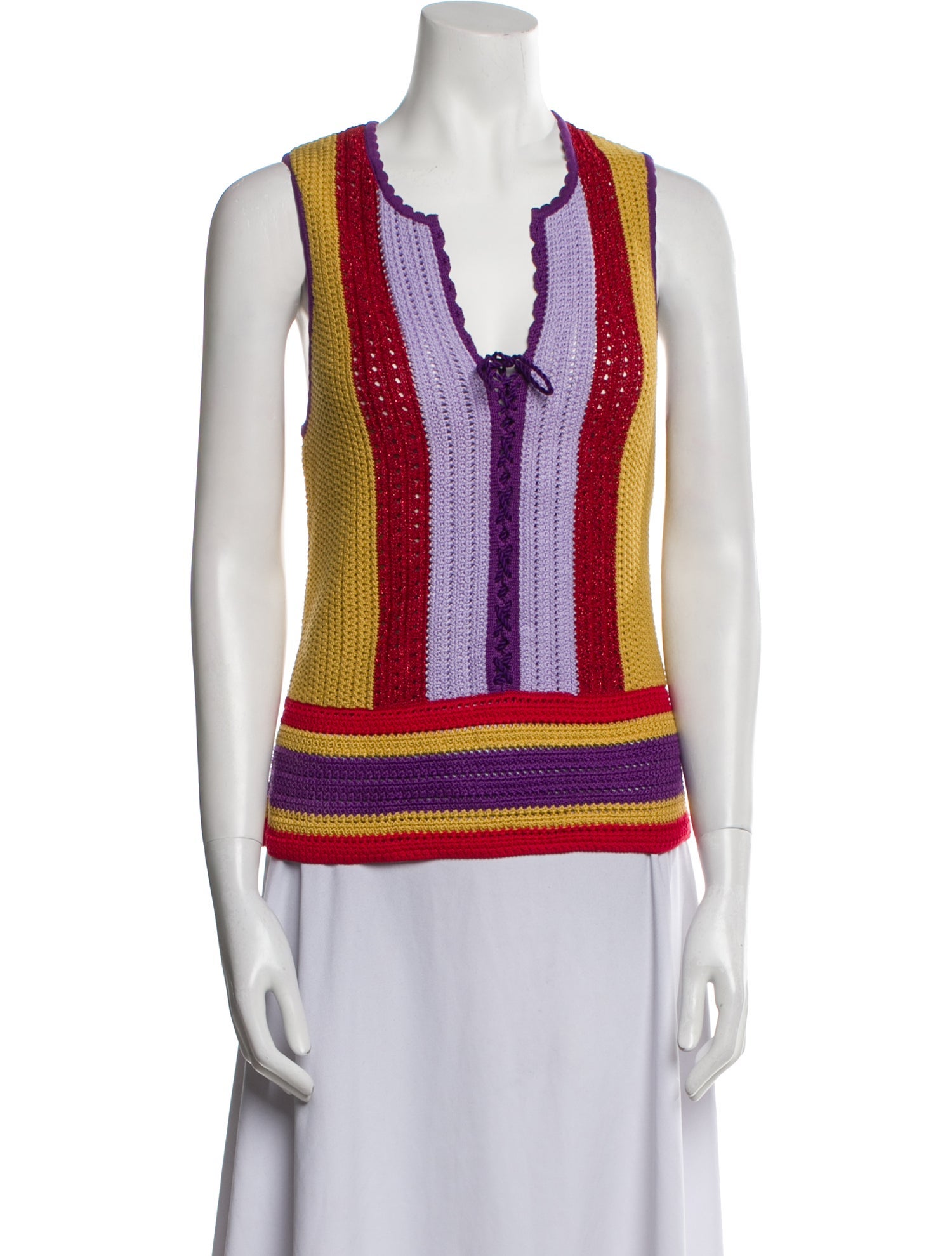 Roberto Cavalli Striped V-Neck Tunic