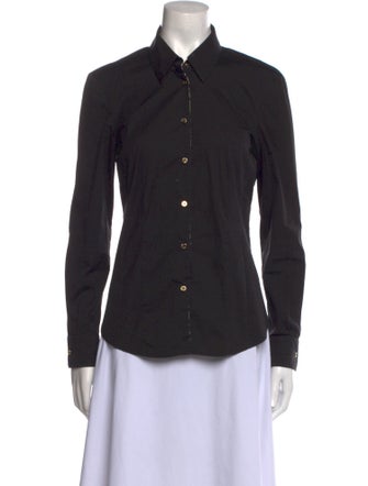 Roberto Cavalli Long Sleeve Button-Up Top