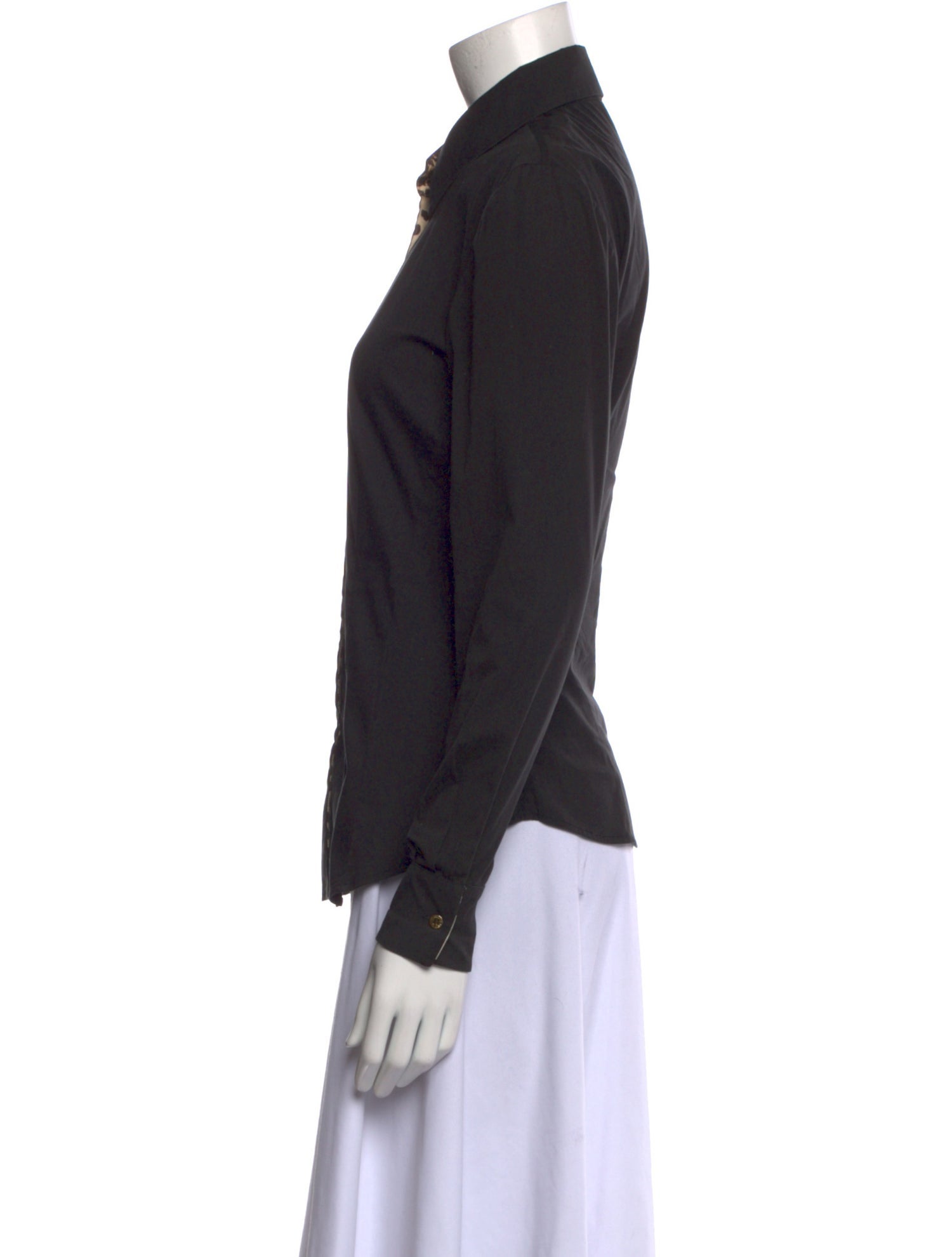 Roberto Cavalli Long Sleeve Button-Up Top