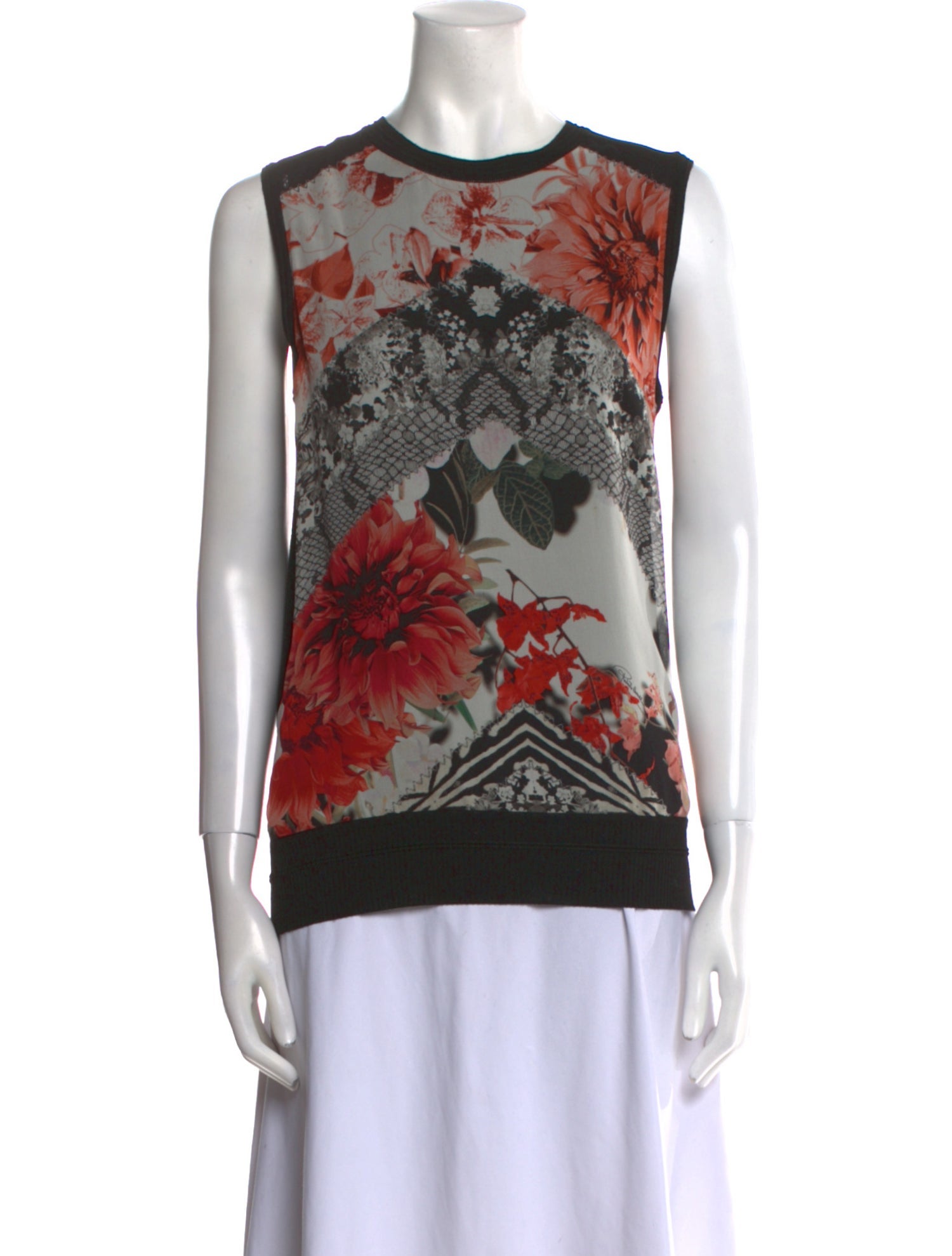 Roberto Cavalli Silk Floral Print Top