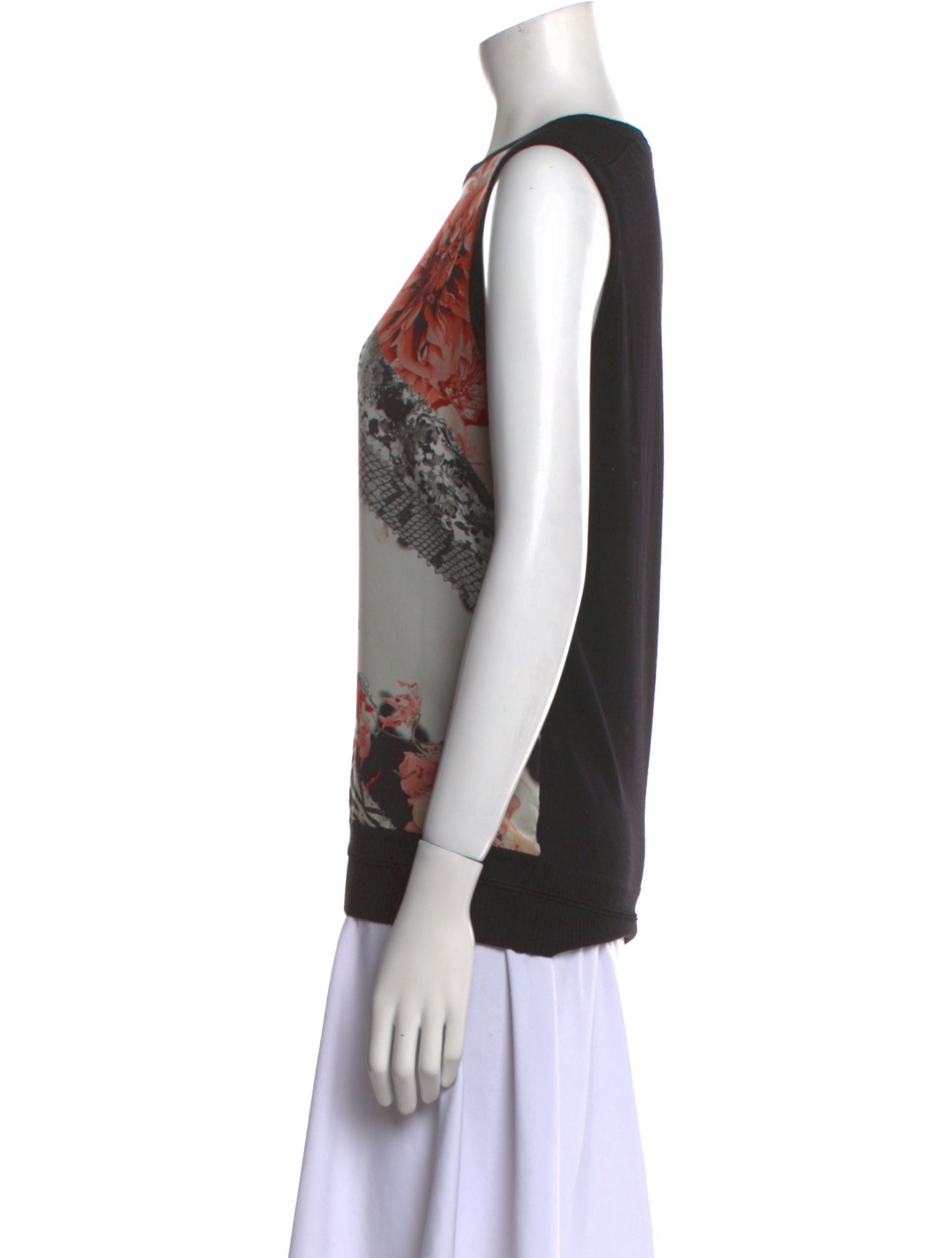 Roberto Cavalli Silk Floral Print Top