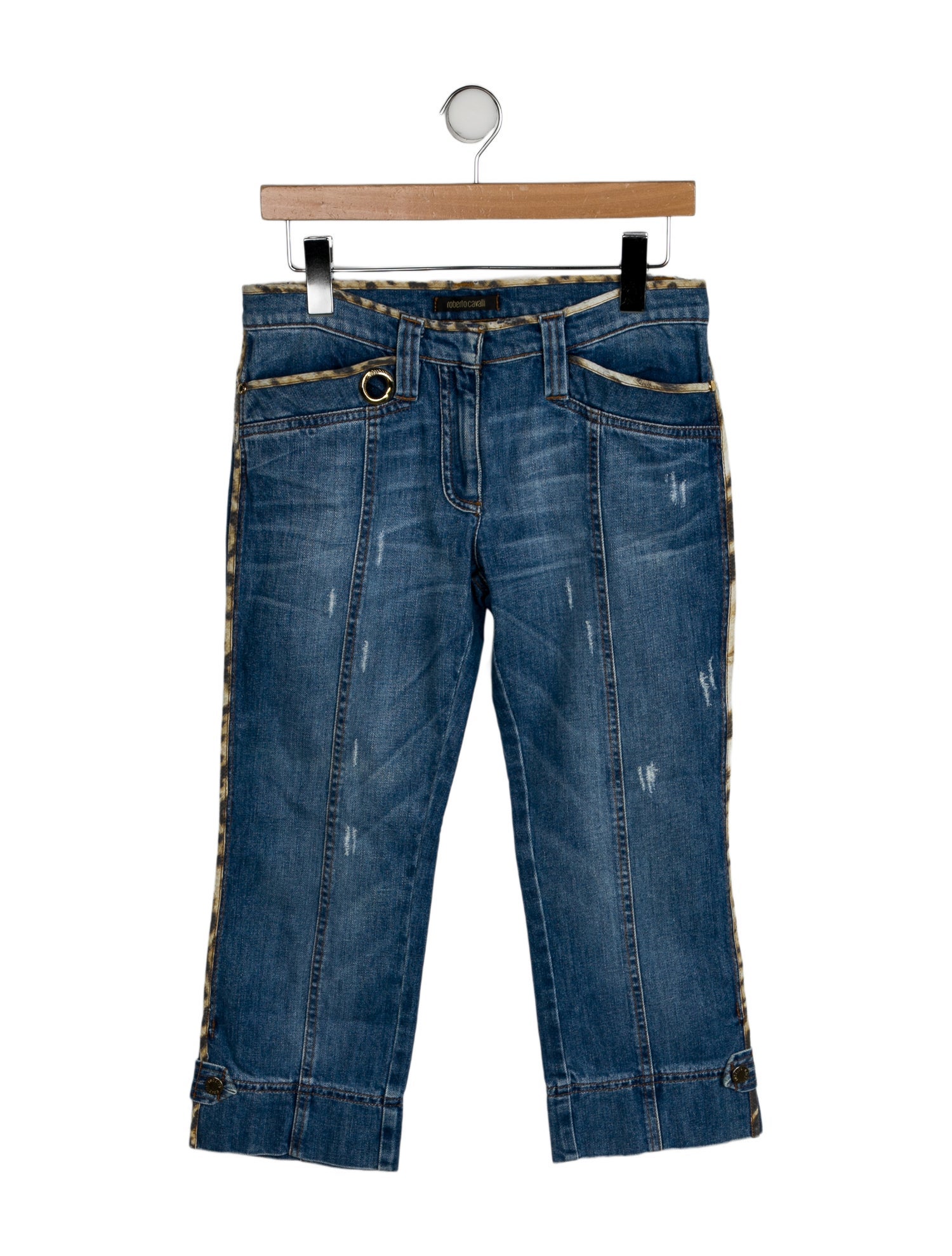 Roberto Cavalli Mid-Rise Straight Leg Jeans