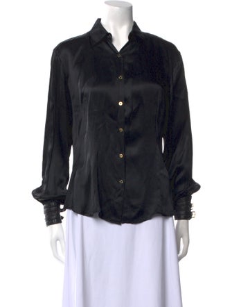 Roberto Cavalli Long Sleeve Button-Up Top