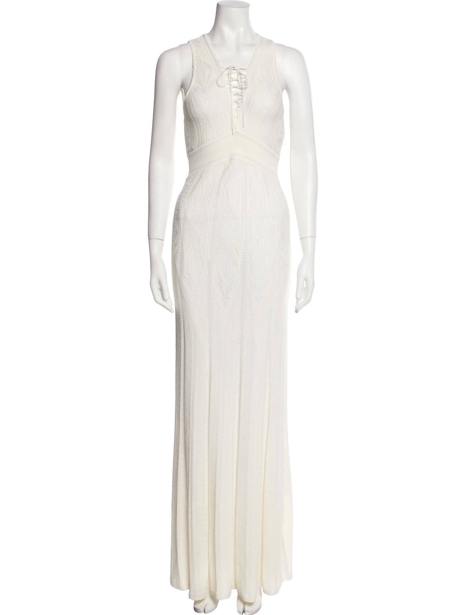 Roberto Cavalli V-Neck Long Dress