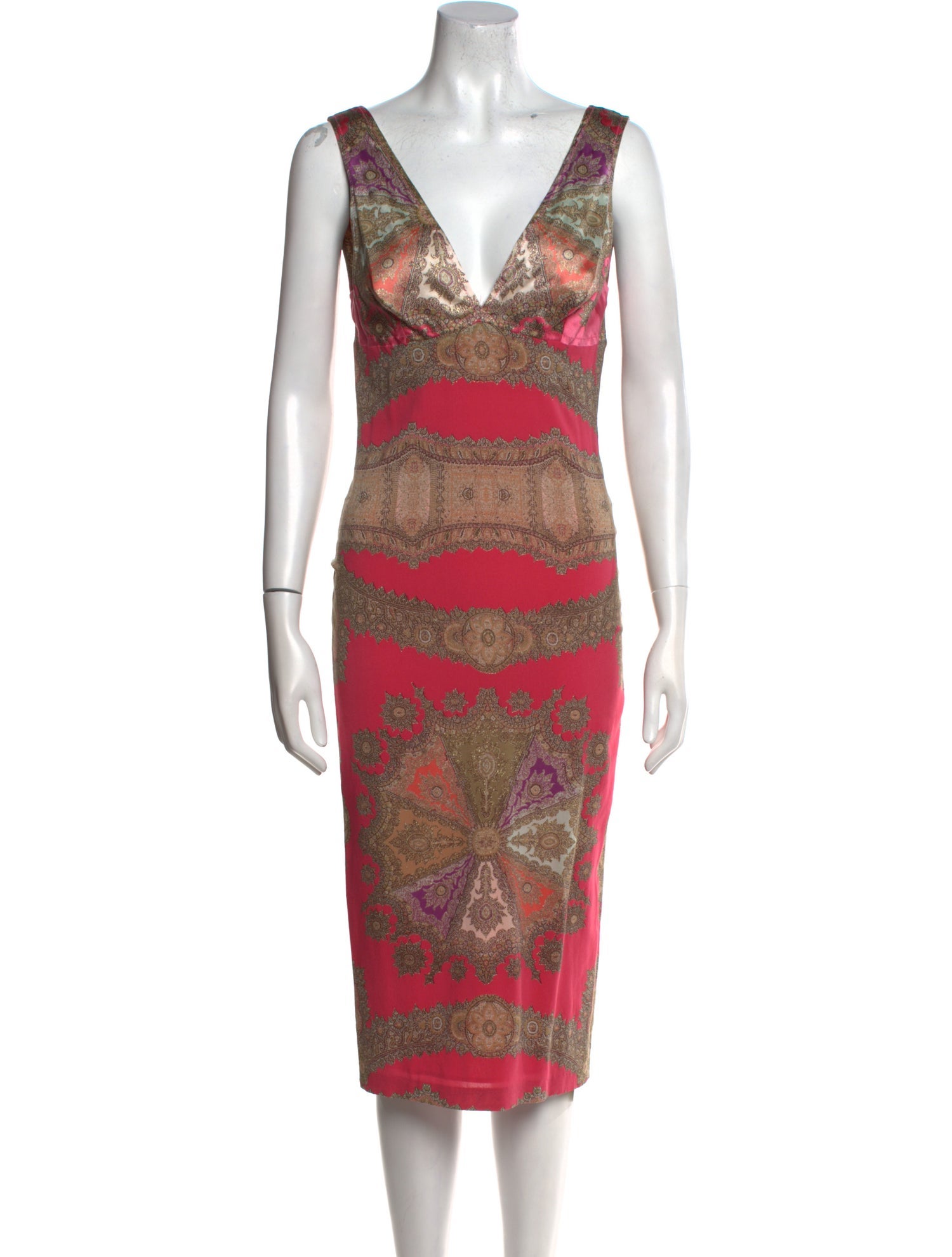 Roberto Cavalli Silk Midi Length Dress