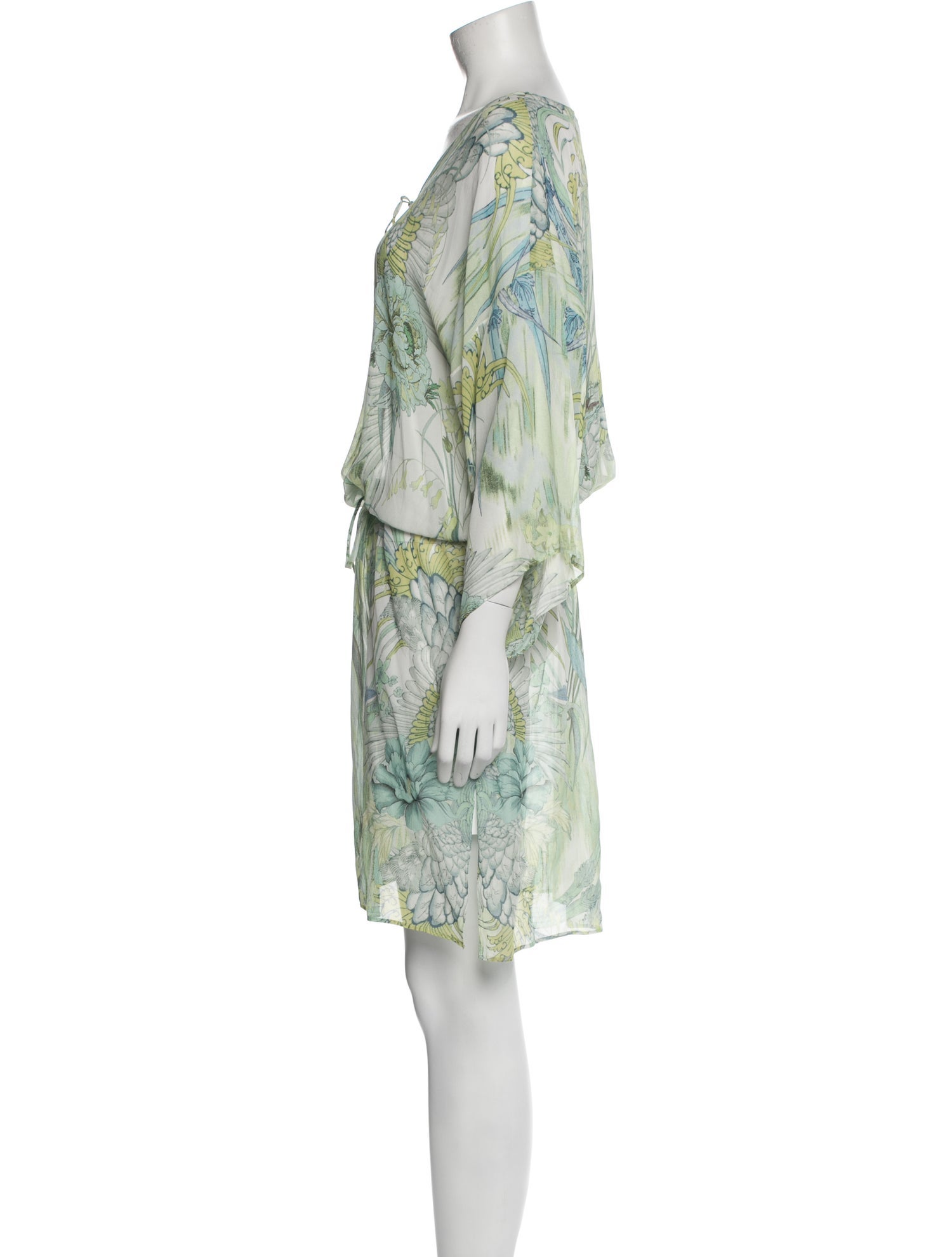 Roberto Cavalli Silk Knee-Length Dress