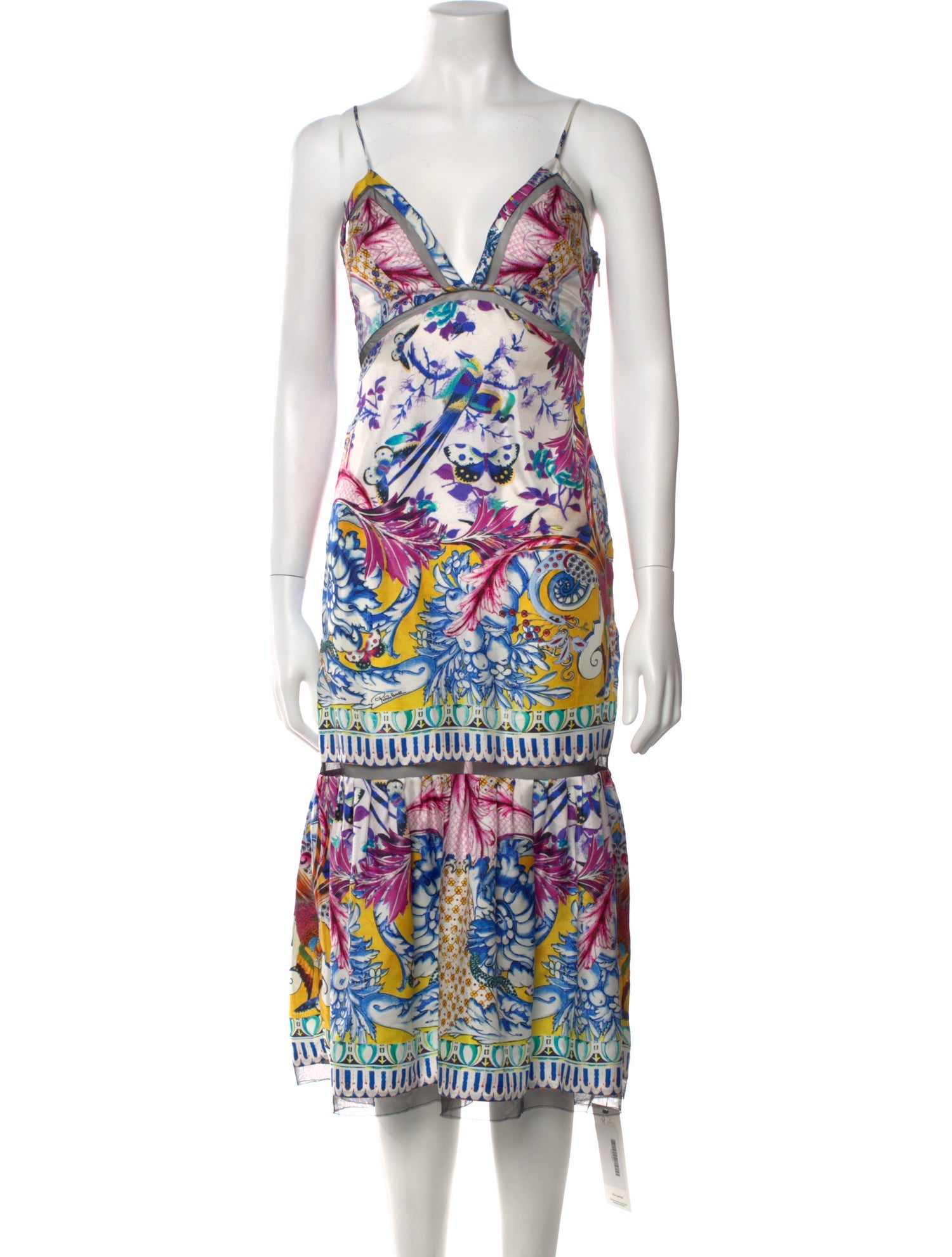 Roberto Cavalli Silk Midi Length Dress