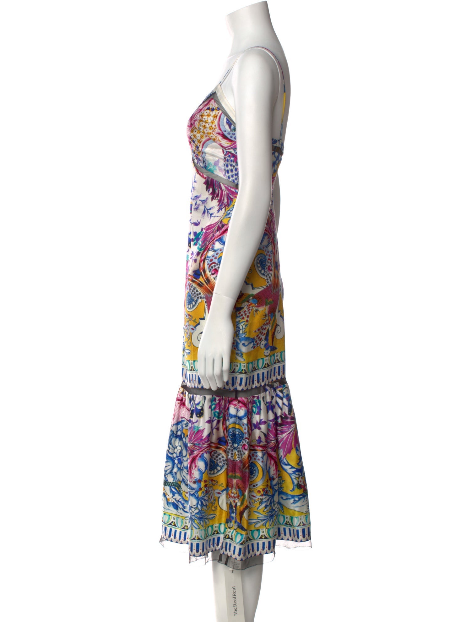 Roberto Cavalli Silk Midi Length Dress