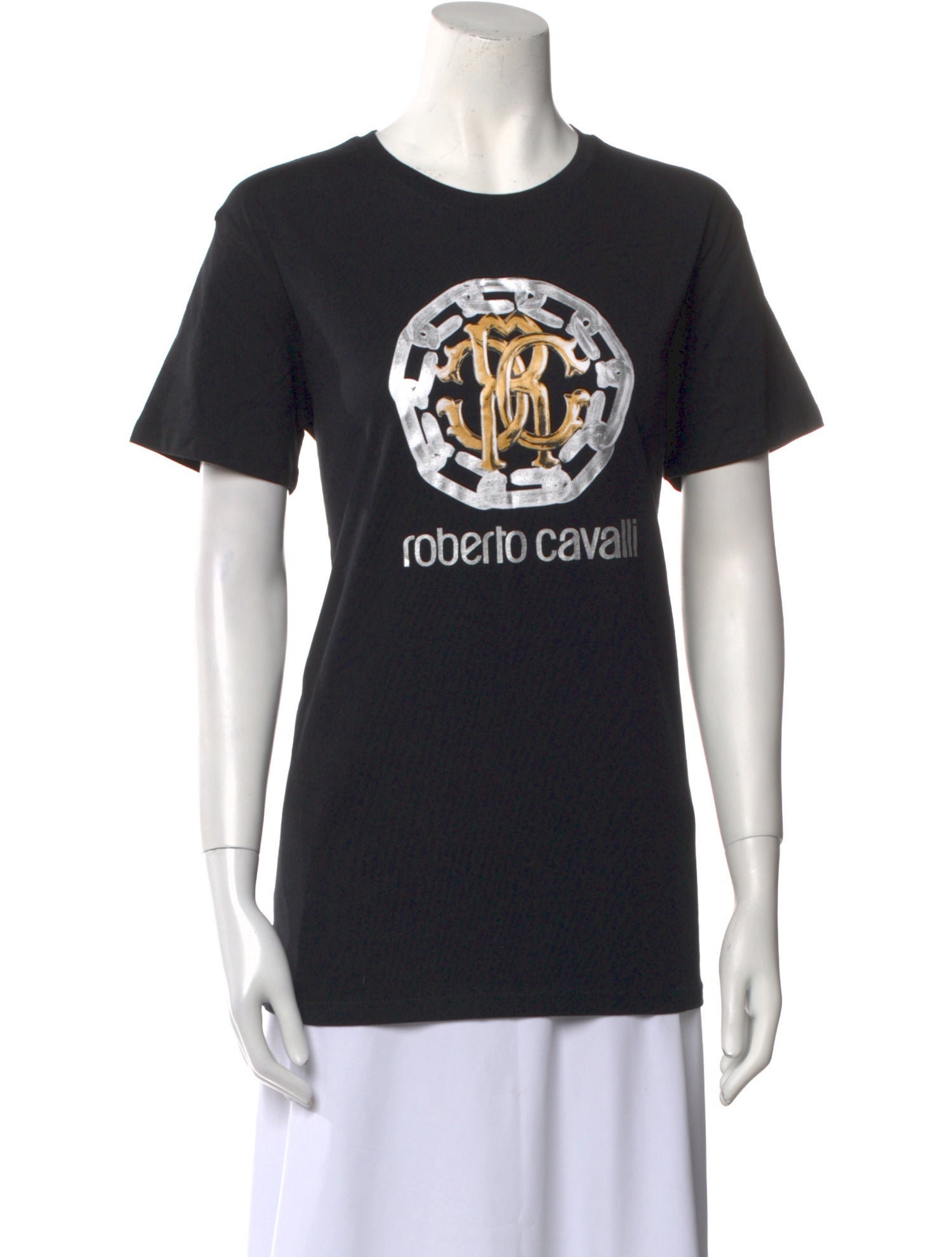 Roberto Cavalli Graphic Print Crew Neck T-Shirt w/ Tags