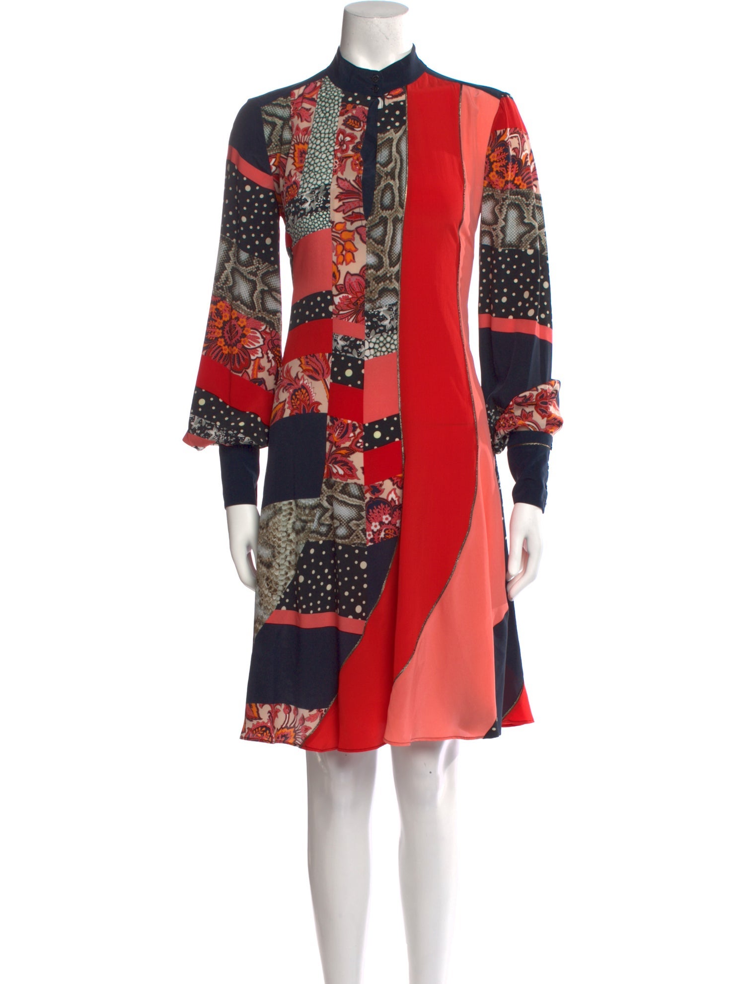 Roberto Cavalli Silk Knee-Length Dress