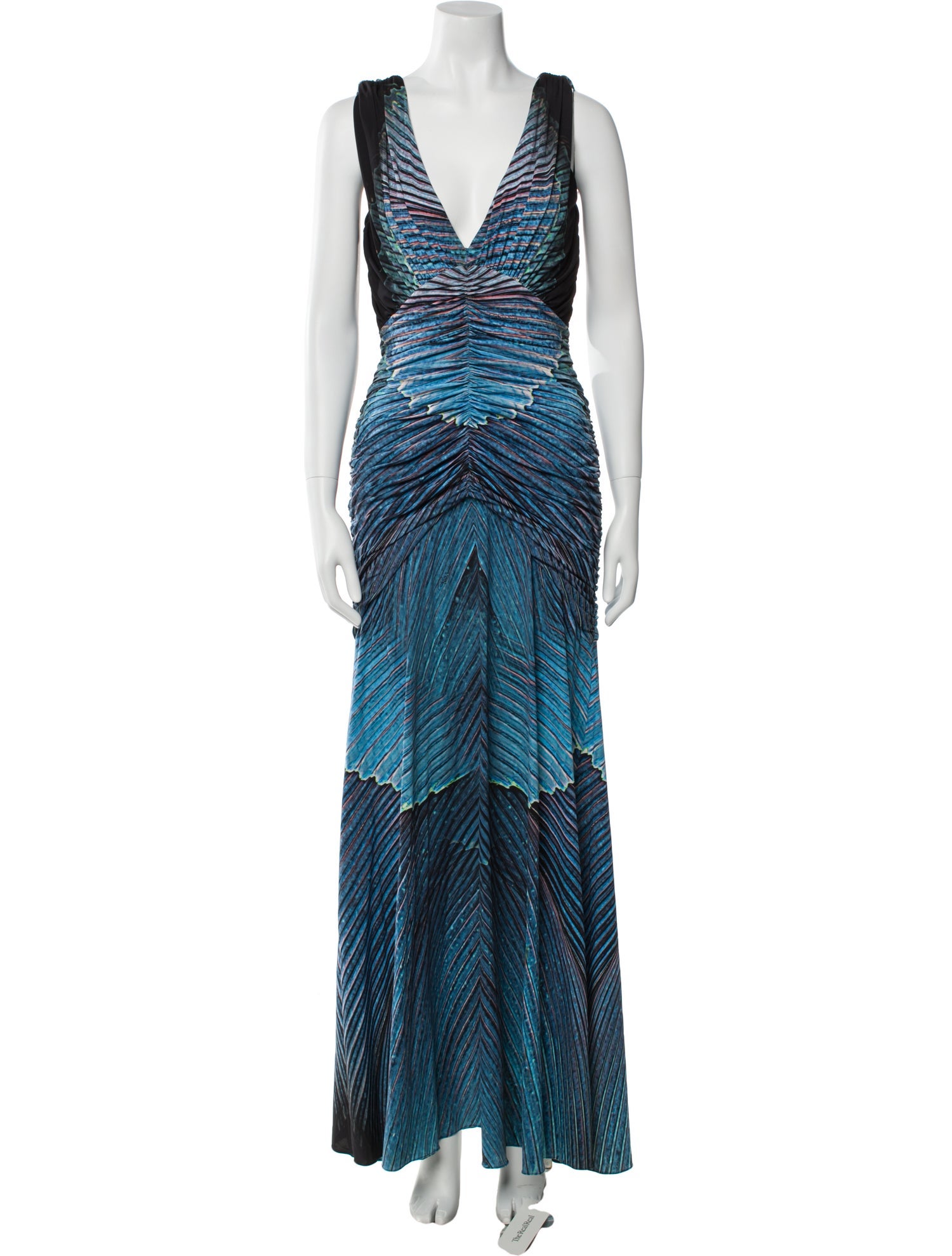 Roberto Cavalli Striped Long Dress