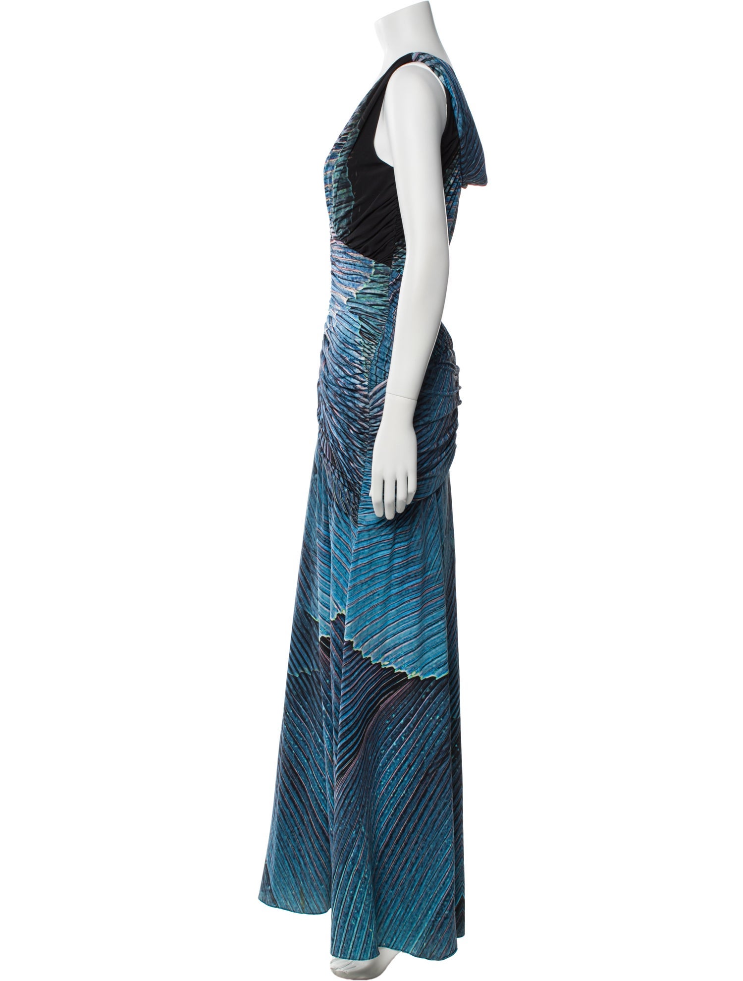 Roberto Cavalli Striped Long Dress