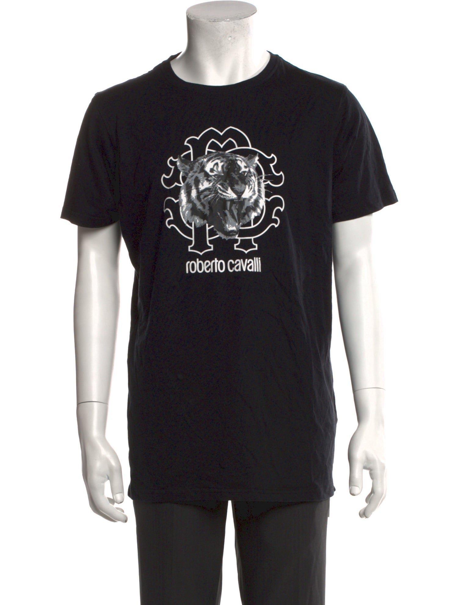 Roberto Cavalli Graphic Print Crew Neck T-Shirt