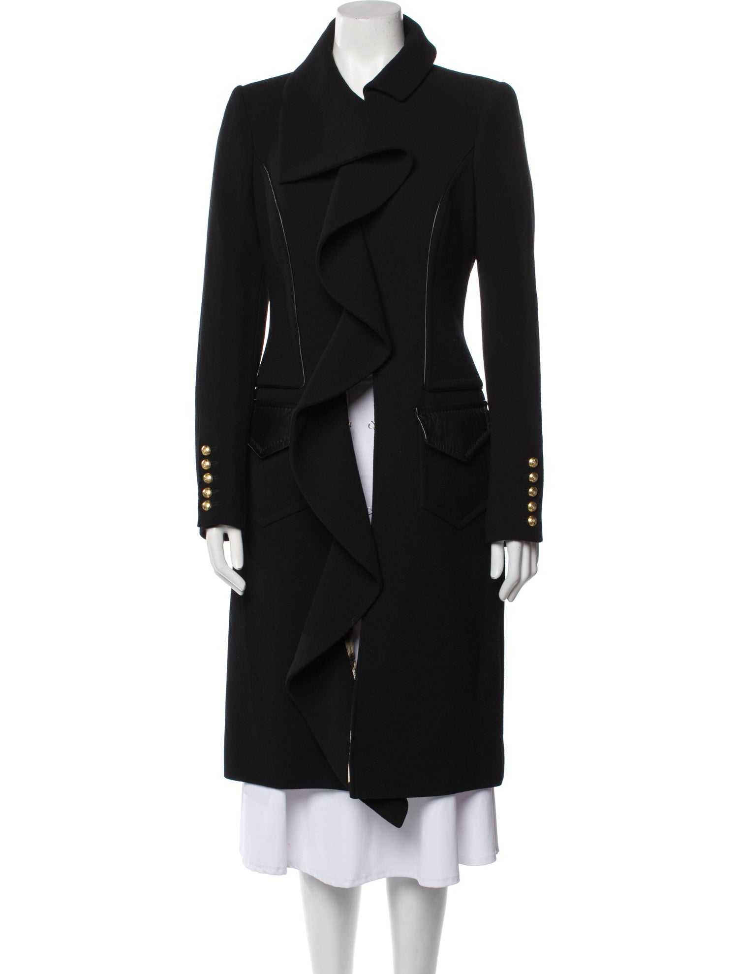 Roberto Cavalli Virgin Wool Trench Coat