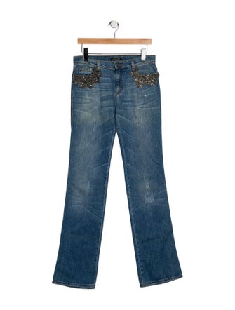Roberto Cavalli Mid-Rise Straight Leg Jeans