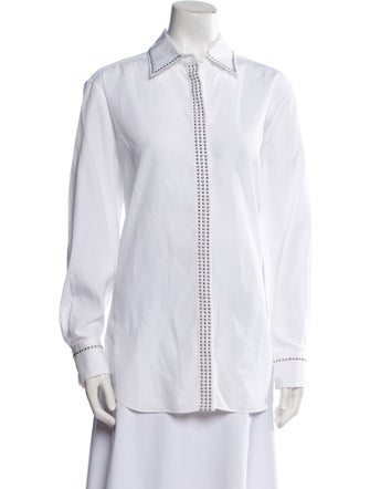 Roberto Cavalli Long Sleeve Button-Up Top